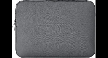 Laptoptas Laptop Sleeve - Soft Sleeve Hoes - Extra Bescherming - 15 inch - Neopreen - Universele Laptophoes - Macbook Sleeve - met Ritssluiting - Laptop Tas - Foam - Macbook - Notebook - grijs