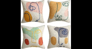 Boraboi® Kunstzinnige Boho Kussenovertrekken Set van 4 voor Moderne Interieurdecoratie