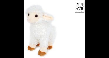 Schaap wit pluche staand S 20cm