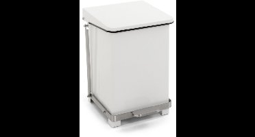 V-Part - Industriële pedaalemmer 27 liter - Steel - wit - Afvalemmers