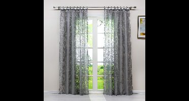 Boraboi® Gordijnen met Elegant Bladerpatroon en Transparante Look voor Huiselijke Sfeer