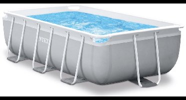 Intex 26784, 3539 l, Zwembad met frame, Volwassene & kind, Trap, Blauw, Grijs, 48,3 kg