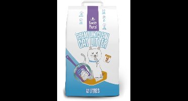 Easypets Fijn Wit 5in1 Kattenbakvulling - 12L - Klontvormend kattengrit - Zonder geur - 100% stofvrij - Premium