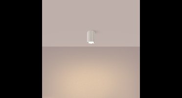 Sollux Lighting Plafondlamp Karbon - 10x6.5x6.5cm - GU10 - beige - aluminium