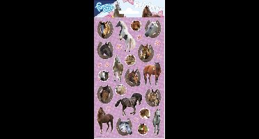Funny Products Stickers Horses 20 X 10 Cm Papier Paars 28 Stuks