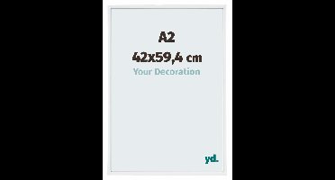 Your Decoration - Fotolijst A2 42x59,4 cm - Aluminium - Wit Hoogglans - Aurora