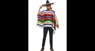 Mexicaanse poncho - verkleedkleding - voor volwassenen - feestartikelen - kostuum