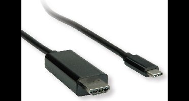 ROLINE USB type C - HDMI adapterkabel, M/M, 1 m