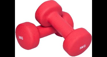 Gorilla Sports Dumbells - Halterset - Aerobics - Vinyl - 6 kg (2 x 3 kg)