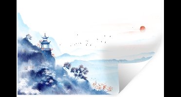 Muurstickers - Sticker Folie - Schilderij - Olieverf - Natuur - 30x20 cm - Plakfolie - Muurstickers Kinderkamer - Zelfklevend Behang - Zelfklevend behangpapier - Stickerfolie