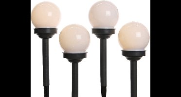 Lumineo solar prikspots - set 20x - bollen verlichting - H27 cm - warm wit