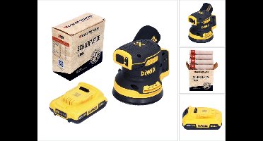DeWalt DCW 210 N accu excenterschuurmachine 18 V 125 mm borstelloos + 1x oplaadbare accu 2.0 Ah + 1x Toolbrothers SPIDER schuurnetset - zonder lader