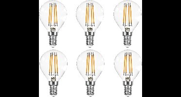 6 stuks | Ledmaxx LED Kogellamp 4W 450lm 2700K Helder Niet-Dimbaar | E14 | Extra Warm Wit | 4 watt | 15.000 Branduren