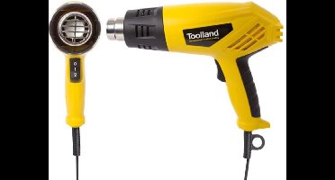 Toolland Heteluchtpistool, 2000 W, 350-550 °C, 250-550 L/min., met accessoires, geel