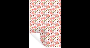 Muurstickers - Sticker Folie - Bloemen - Roze - Collage - 20x30 cm - Plakfolie - Muurstickers Kinderkamer - Zelfklevend Behang - Zelfklevend behangpapier - Stickerfolie