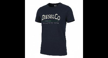 Diesel T-diego-boss Heren T-shirtblauw Tricot Ronde Kraag Korte Mouw - XL