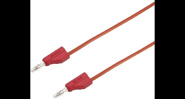 VOLTCRAFT MSB-300 Meetsnoer Banaanstekker 4 mm Silicone 0.75 m Rood 1 stuk(s)