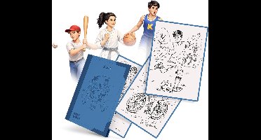 KIDYWOLF KIDYDRAW-PAD Refill – Sports – 30 Illustraties - 8+