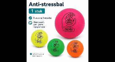 Sundo Anti-stressbal - Stressvermindering handtraining (kleur niet kiesbaar) - Geel/ groen/ roze/ oranje