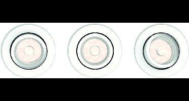 Philips Donegal inbouwspot - 3-lichts - wit - rond