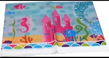 Tafelkleed - Kasteel - Junior - Blauw-Roze-Groen - 220 x 132 cm