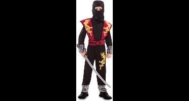 Witbaard Verkleedpak Draken Ninja Junior Polyester Zwart Mt 10/12 Jaar