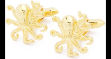 Manchetknopen - Octopus Inktvis Tentakels Vis Goud