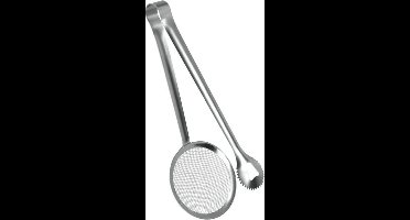 Metaltex - Tang voor frituur - RVS - 28cm - brede greep