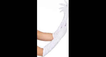 handschoenen plisse lycra wit
