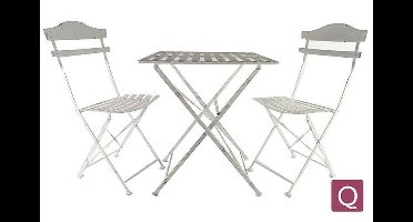 Buitengewoon Boet - Bistroset - Jody - Wit - Aluminium