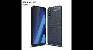 Soft Brushed TPU Hoesje Geschikt Voor Samsung Galaxy A50s/A30s - Donker Blauw