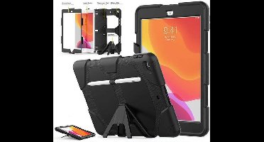 Apple iPad 2019 / 2020 10.2 Extreme Armor hoes met Pencil Houder - Zwart