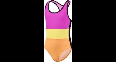 BECO Zwempak Pop Colour Meisjes - Polyamide - Roze/oranje - Maat 128