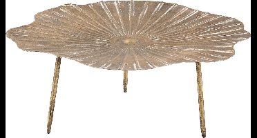 PTMD Larisse Ronde Schaal Op Voet - 30,5 x 29,5 x 12 cm - Metaal - Goud