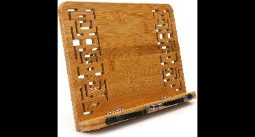 Leesrust Boekenstandaard voor Bamboe - Verstelbare Boekhouder voor Kookboeken en Tablets