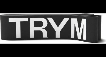 TRYM Weerstandsband - Resistance band - Latex - 29,5 kg - 80 kg - 64 mm - Zwart