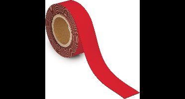 MAUL Magneetband - rood - metaal - beschrijfbaar - 1 stuk - 10 m x 50 mm x 1 mm