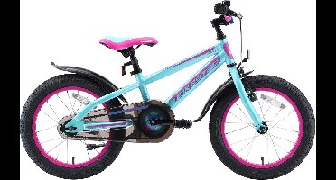 Bikestar kinderfiets Urban Jungle 16 inch, paars/turquoise
