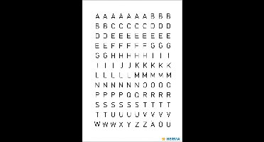 Huismerk Herma 4154 Etiket met letters A-Z 5mm Transparant