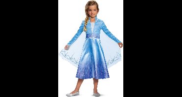 DISNEY - FROZEN 2, Elsa Op reis Deluxe , Maat XS (3-4 jaar), Meisjes
