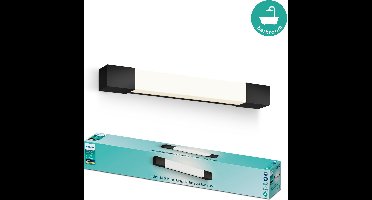 Philips Rover Spiegelverlichting - Spatwaterdicht IP44 - 5W - Warmwit licht - Badkamerlamp - Rechthoekig - Zwart