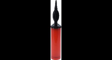 FX Tools Ballonnen opblaaspomp met opzetstuk - kunststof - 28 cm - rood - voor latex ballonnen