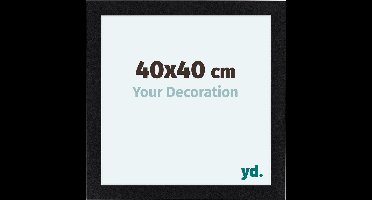 Your Decoration - Fotolijst 40x40 cm - MDF - Zwart Mat - Como