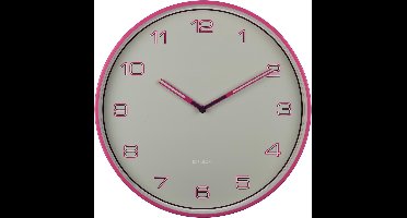 Karlsson Wandklok Lined Numbers - Roze - Ø40cm - Wandklok Scandinavisch