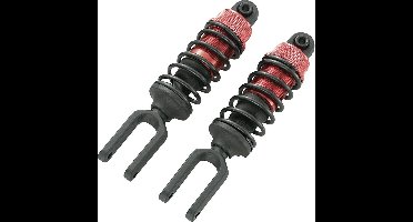 Reely 1:6 Hydraulische schokdempers aluminium Rood Met veren Zwart 125 mm 2 stuk(s)