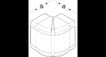 Hager Tehalit BRN Buitenhoekstuk wandgoot - G12129010