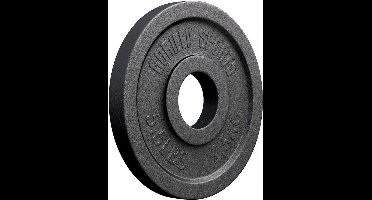 Gorilla Sports Gewichtsschijf - Olympisch - Halterschijf - 2.5 kg - Gietijzer Zwart - 50 mm