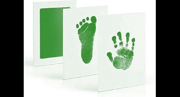 *** 2 stuks Baby Handafdruk en Voetafdruk - Duo Groen - van Heble® ***