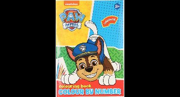 Paw Patrol Kleuren op nummer + stickers