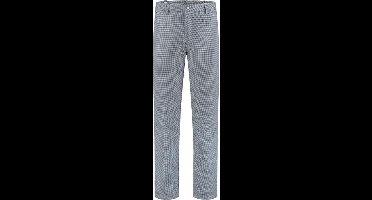 EM Kitchen Bakkersbroek polyester/katoen wit/blauw maat 52